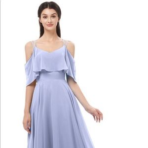 Lavender chiffon bridesmaid dress